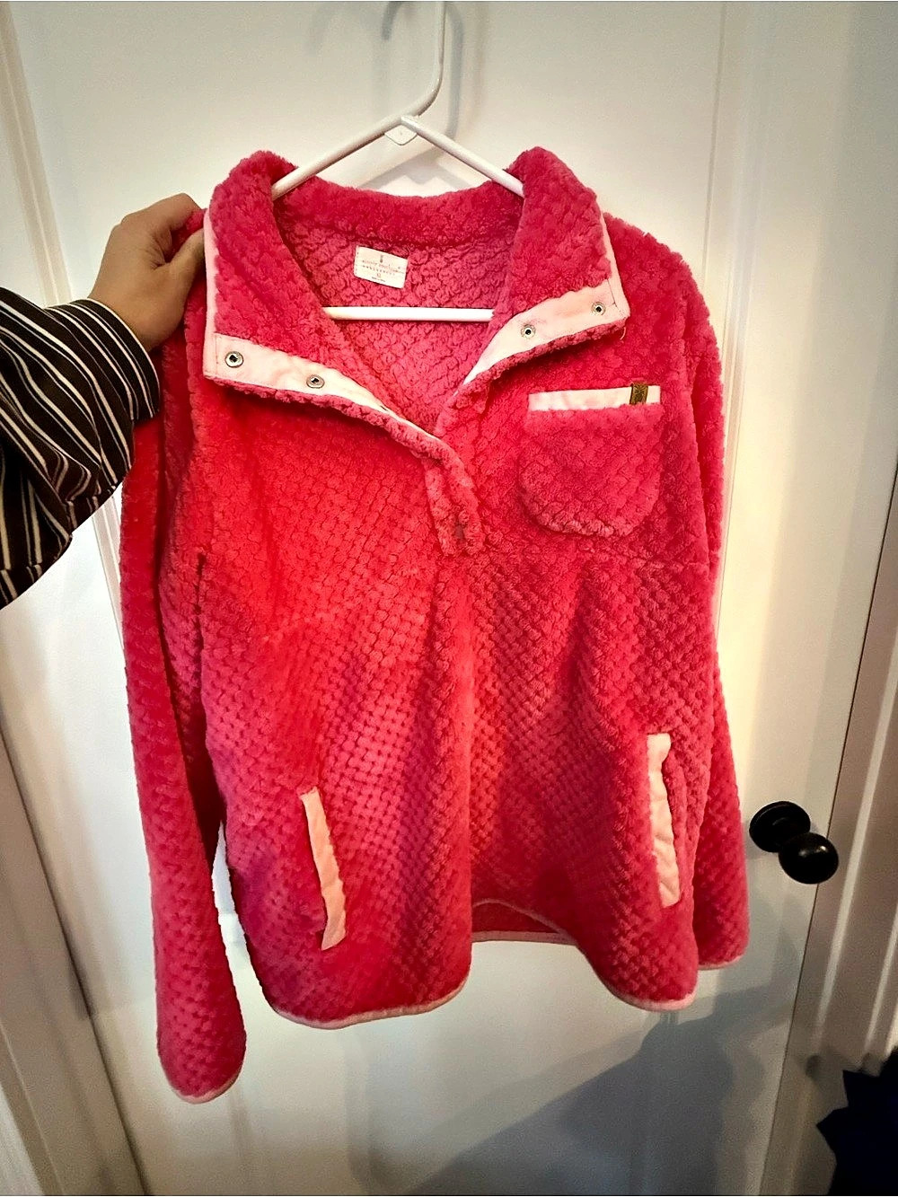 Simply Southern Simply Soft Snap Pullover Pink Jacket XL